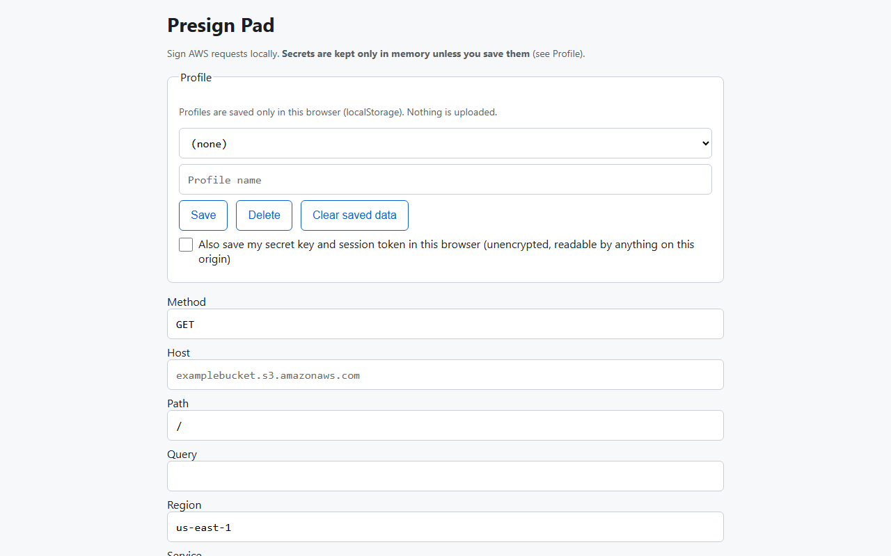 Presign Pad screenshot